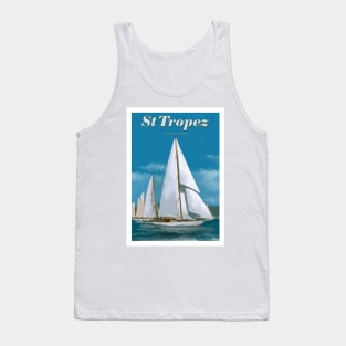 Saint Tropez classic yachts, French Riviera France Tank Top